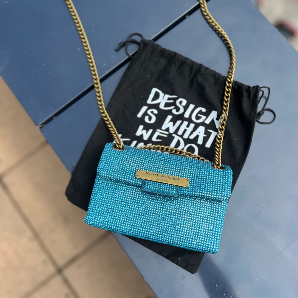 *LIKE NEW*Kurt Geiger London Brixton Rhinestone Crossbody Bag *LIKE NEW”